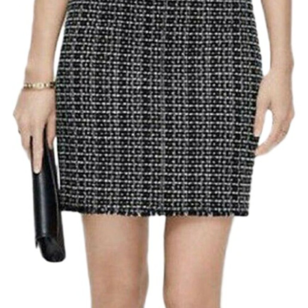 Ann Taylor Black & White Tweed Mini Skirt | NWOT | Size 10